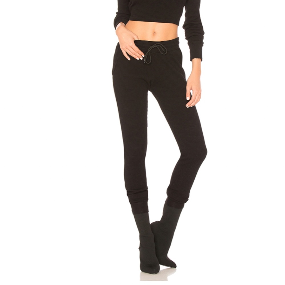 Cotton Citizen Monaco Black Thermal Jogger Sweats
